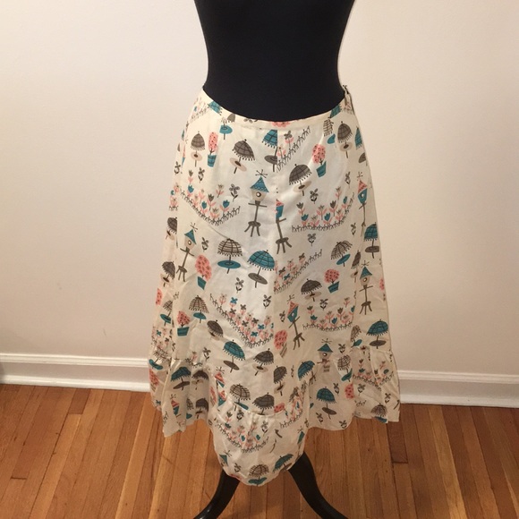 Jane Porter Dresses & Skirts - NWT Toile Spring Scenes Skirt